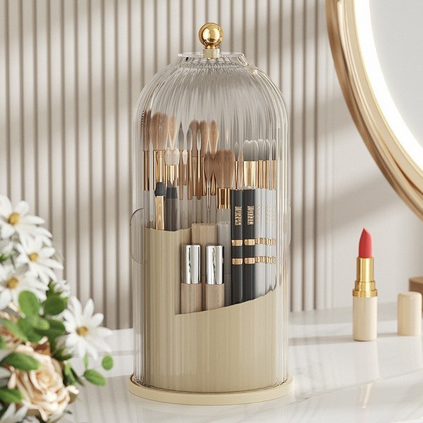 Rotating Makeup Brush Storage Organizer