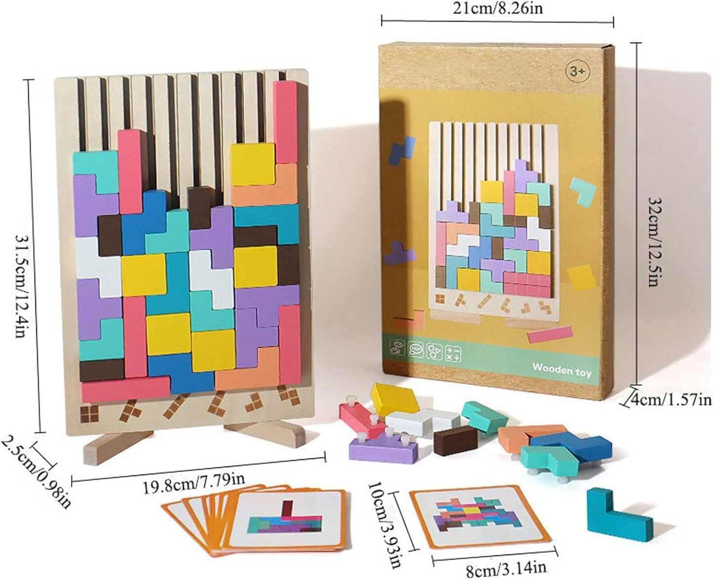 Educational Wooden Block Puzzle Set