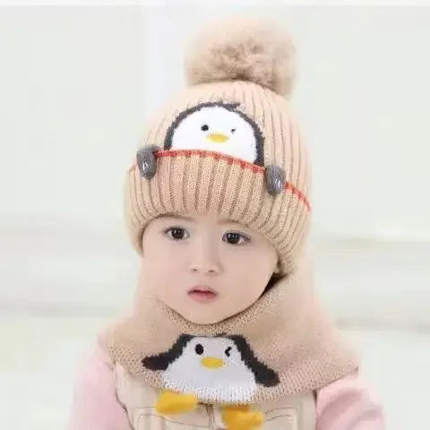 Cozy Kids Knit Hat and Scarf Set
