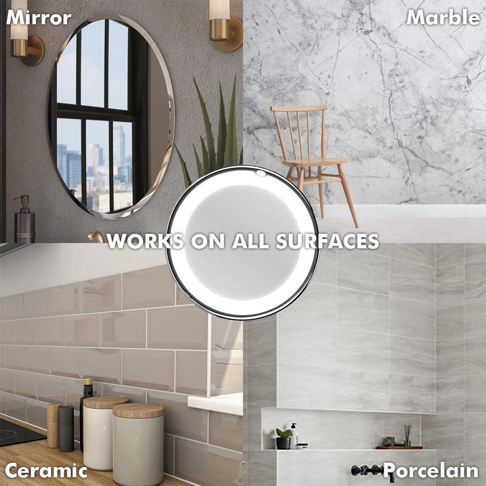 Compact 10x Magnifying LED Beauty Mirror