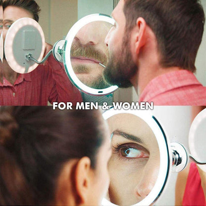 Compact 10x Magnifying LED Beauty Mirror