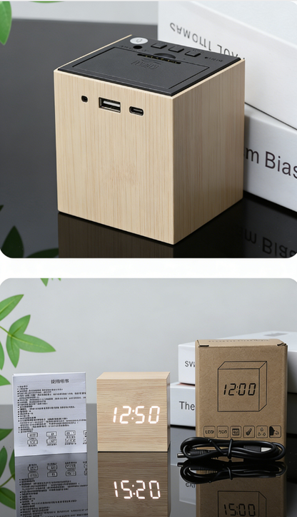 Compact Digital Alarm Clock Thermometer