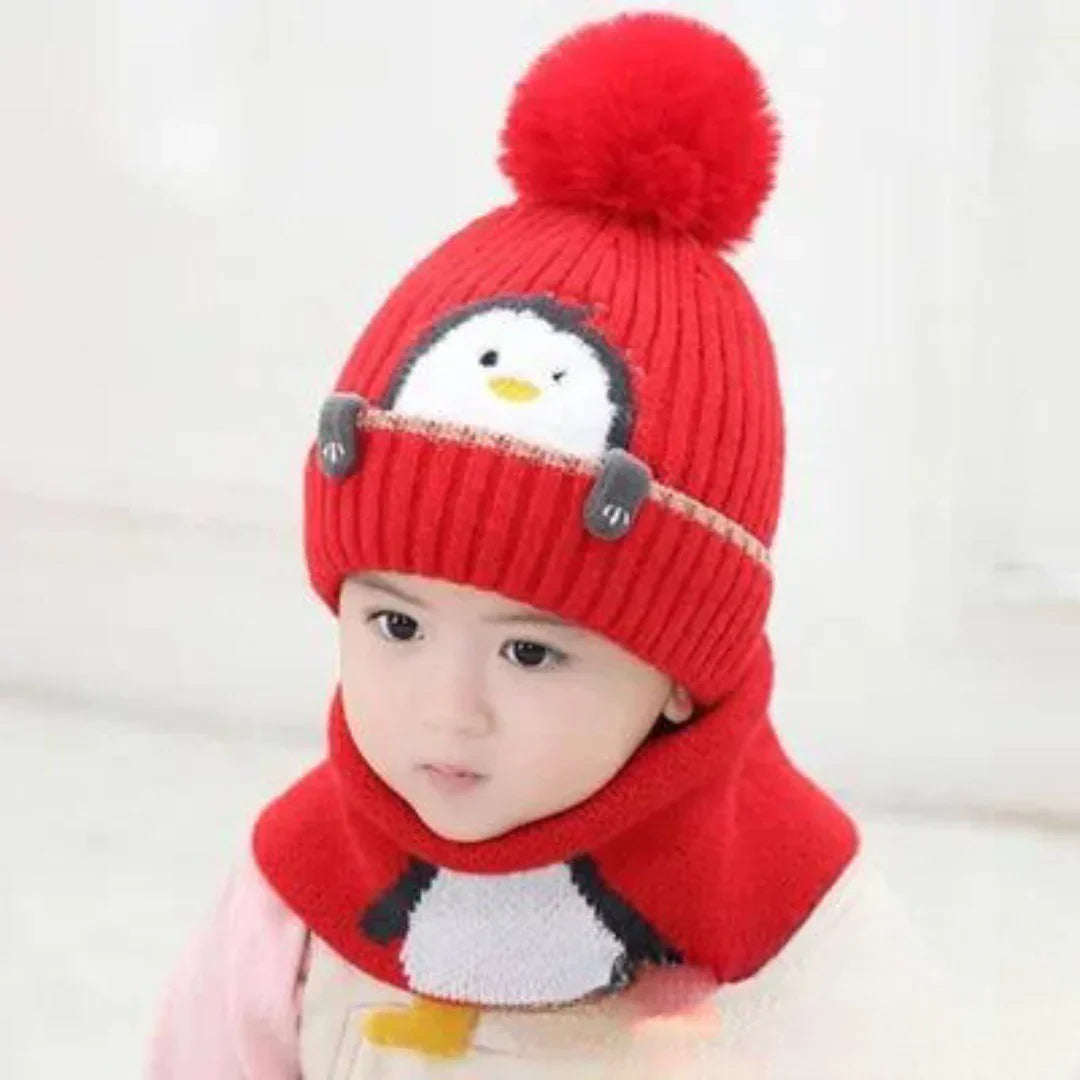 Cozy Kids Knit Hat and Scarf Set