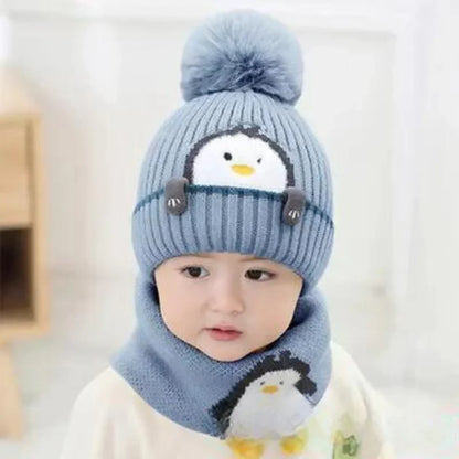 Cozy Kids Knit Hat and Scarf Set