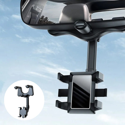 Adjustable 360 Degree Car Phone Mount Mirror - Marketvora