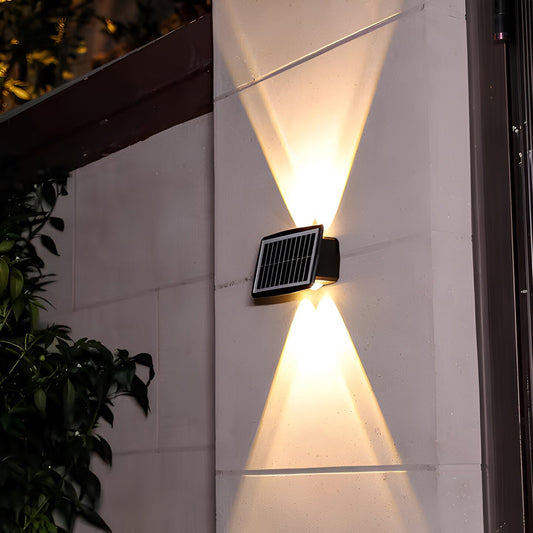 Outdoor Solar Powered Wall Lamp with Dual Directional Lighting - Marketvora