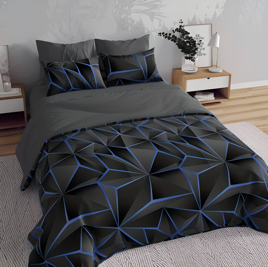 Soft 3D Printed Plaid Bedding Set - Marketvora