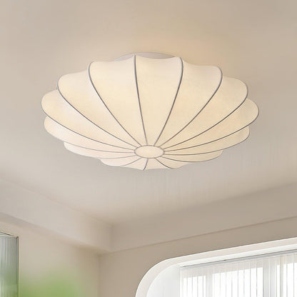 Beautiful Fabric Shell Ceiling Light Fixture
