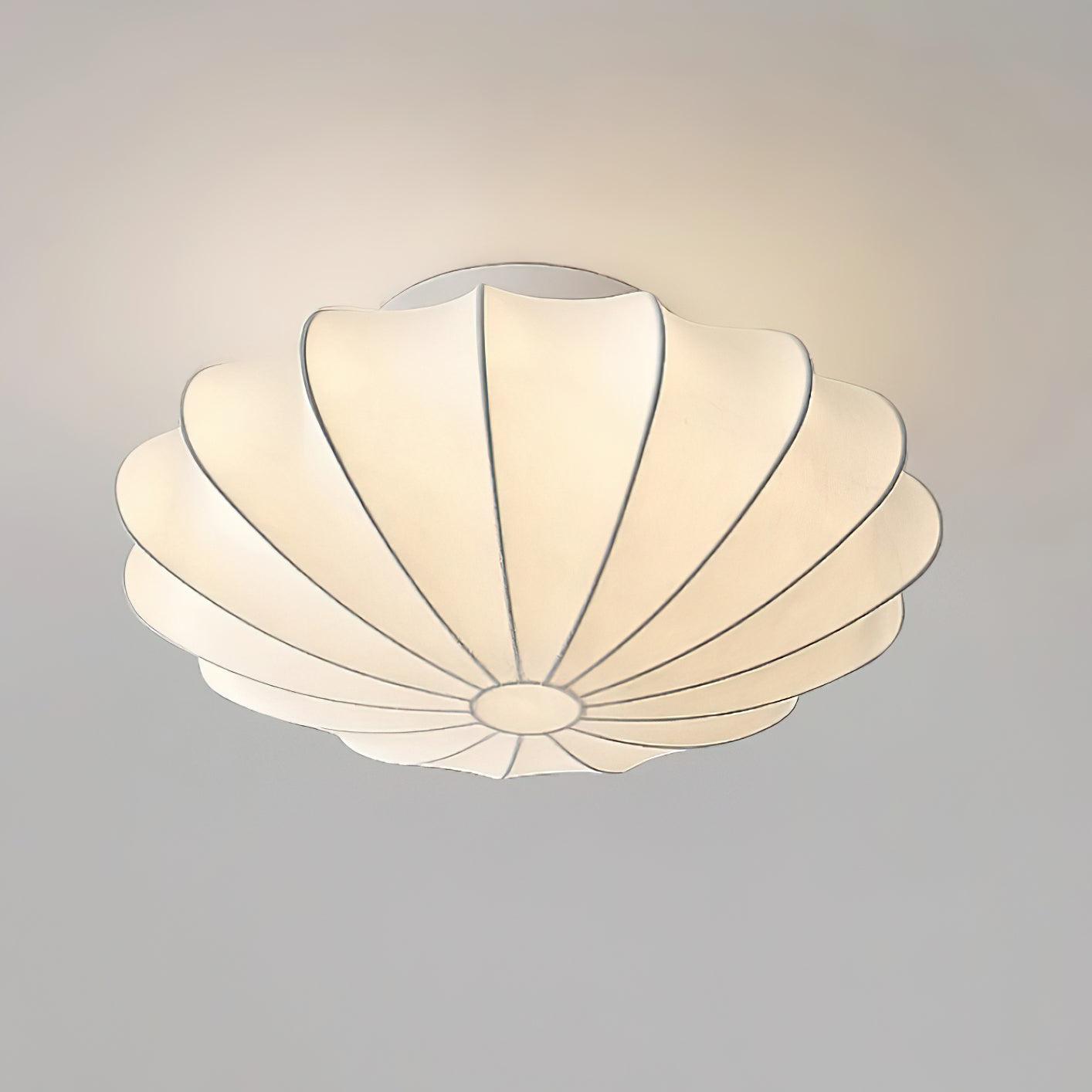 Beautiful Fabric Shell Ceiling Light Fixture