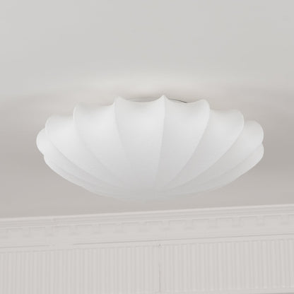 Beautiful Fabric Shell Ceiling Light Fixture