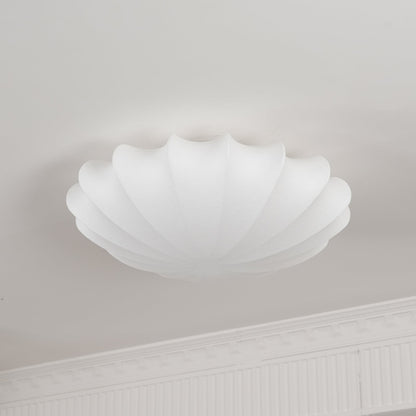 Beautiful Fabric Shell Ceiling Light Fixture
