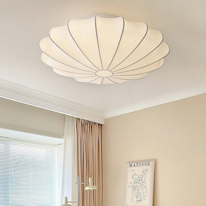 Beautiful Fabric Shell Ceiling Light Fixture