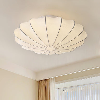 Beautiful Fabric Shell Ceiling Light Fixture