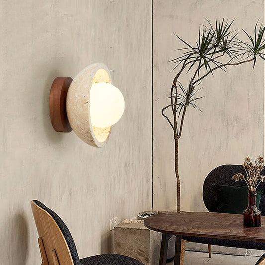 Rustic Marble Natural Stone LED Wall Light - Marketvora