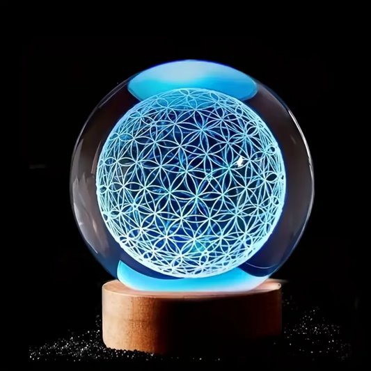 Beautiful Crystal Orb with Color Changing LED Light - Marketvora