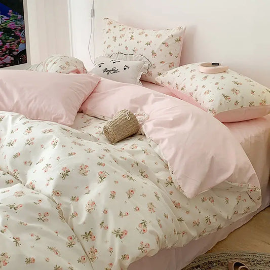 Delicate Floral Comforter Bed Set - Marketvora