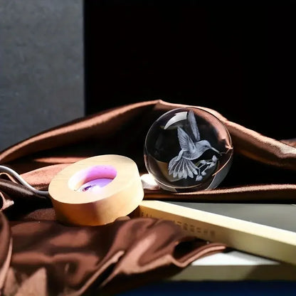 Beautiful Crystal Hummingbird LED Desk Lamp