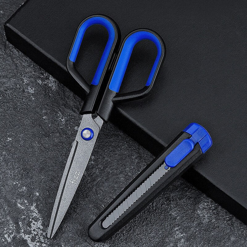 2 in 1 Premium Safe Cutting Scissors Knife