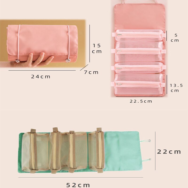 Portable Collapsible Makeup Travel Storage Bag
