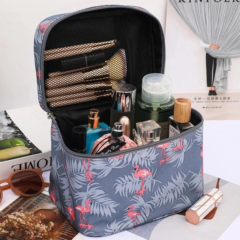 Big Animal Print Travel Makeup Bag