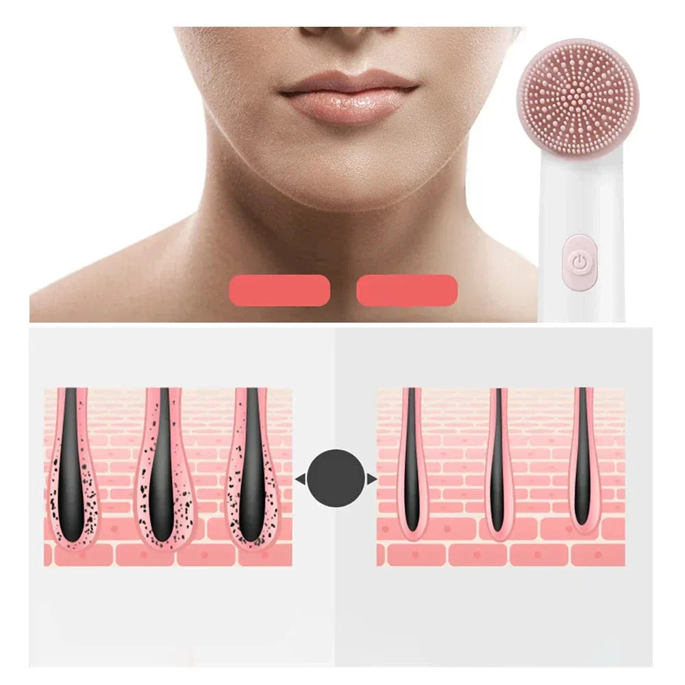 Portable Facial Cleanser and Massager Silicone Tool