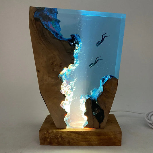 Coastal Glow Modern Desk Lamp with USB Charger - Marketvora