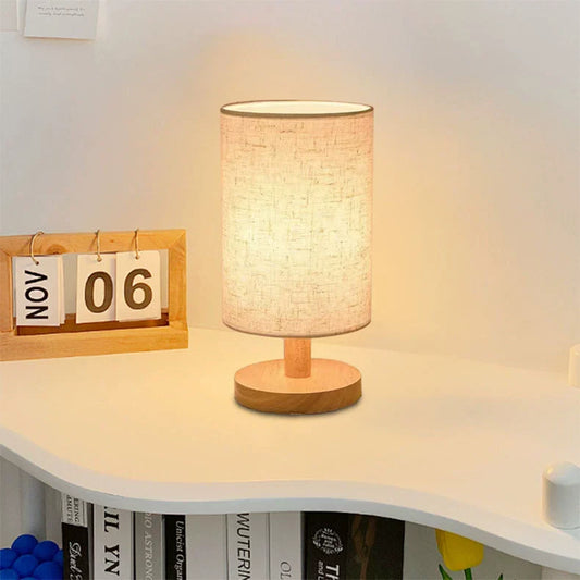 Rustic Wooden Shade Desk Lamp - Marketvora