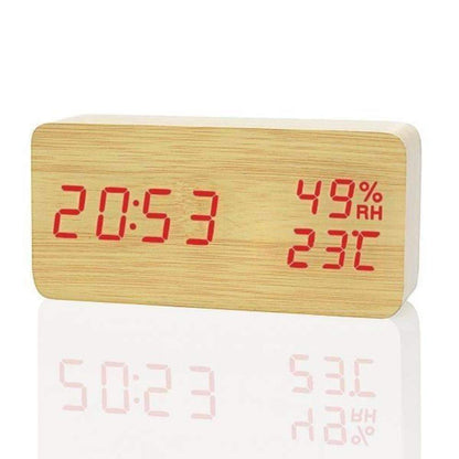 Rustic LED Wood Alarm Clock