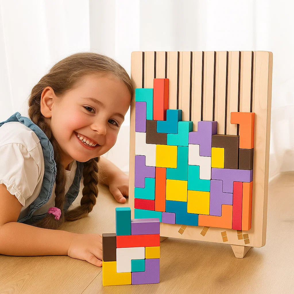 Educational Wooden Block Puzzle Set