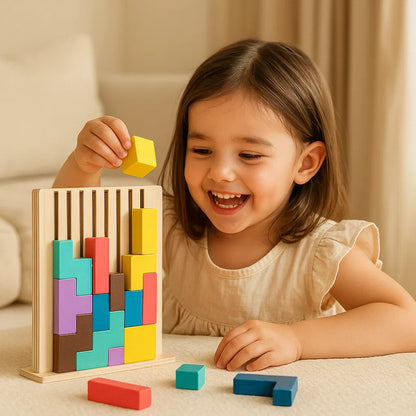 Educational Wooden Block Puzzle Set