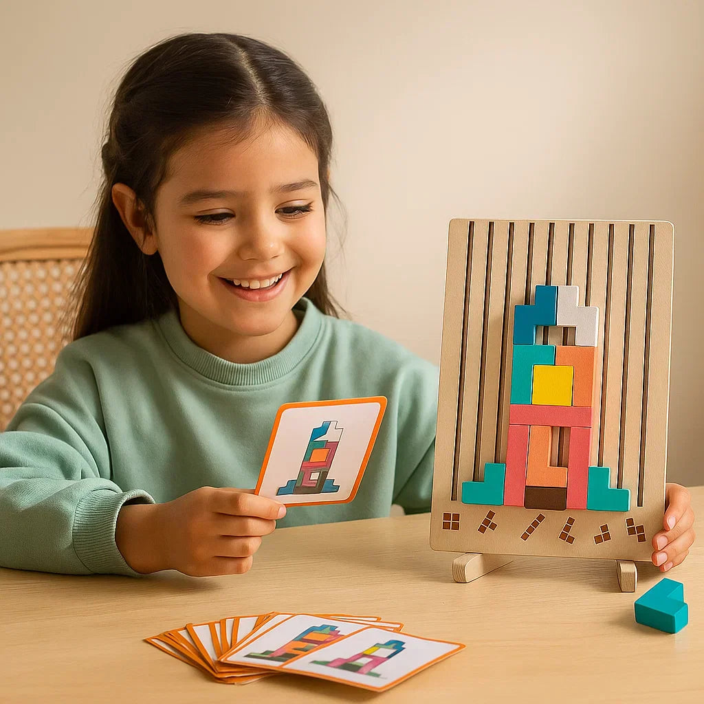Educational Wooden Block Puzzle Set - Marketvora