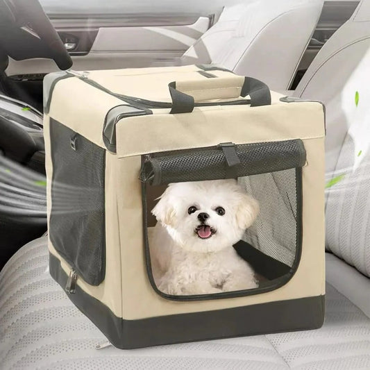Compact Collapsible Pet Dog Cage - Marketvora