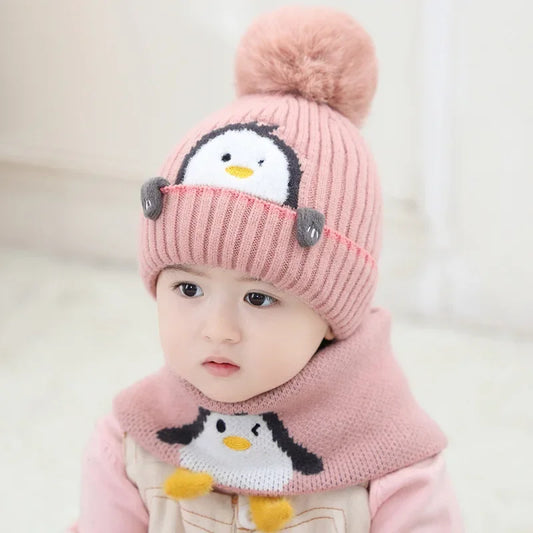 Cozy Kids Knit Hat and Scarf Set - Marketvora