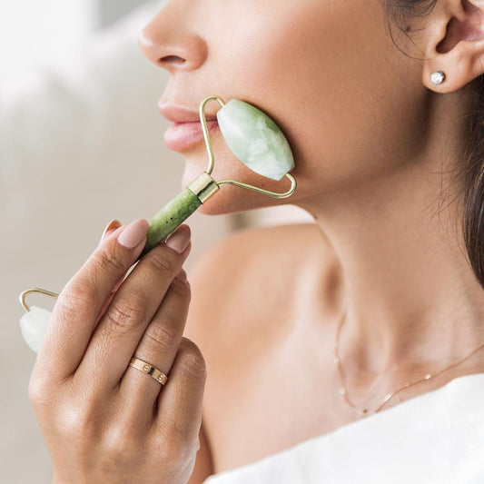 Natural Jade Face Massager Roller - Marketvora