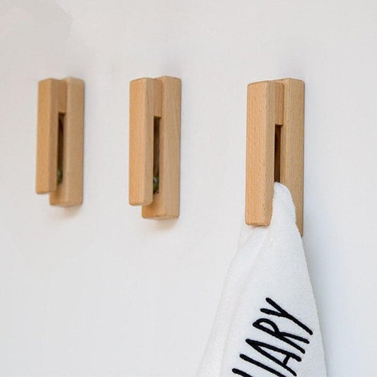 Rustic Wood Bathroom Towel Rack - Marketvora