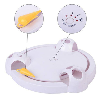 Fun Interactive Cat Toy with Rotating Laser Mouse