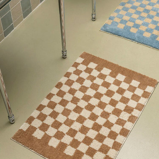 Soft Checkerboard Bathroom Mat - Marketvora